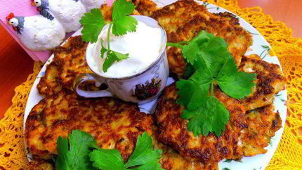 Оладушки из китайской капусты с брынзой