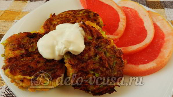 оладьи из кабачков с морковью