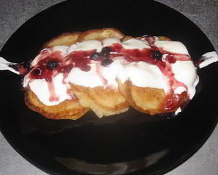 Оладьи на кефире с яблоком