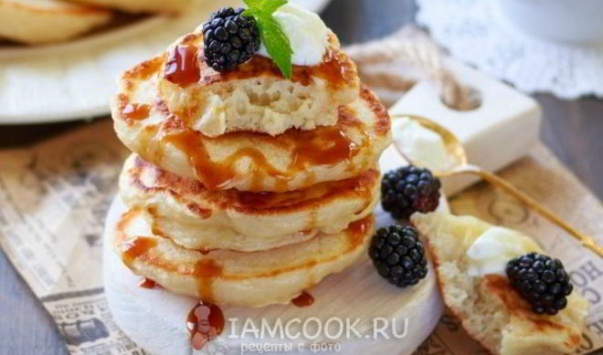 Оладьи на воде с яйцами