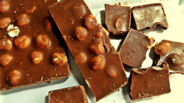 оладьи с черникой и шоколадом