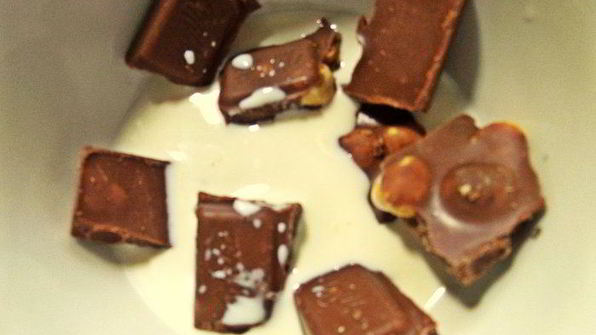 оладьи с черникой и шоколадом