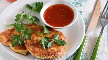 Оладьи с сыром и зеленью