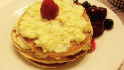 Овсяные оладьи без муки с заварным кремом