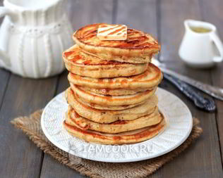 Пышные оладьи на молоке без дрожжей