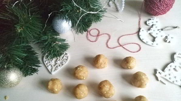 новогоднее печенье с арахисом