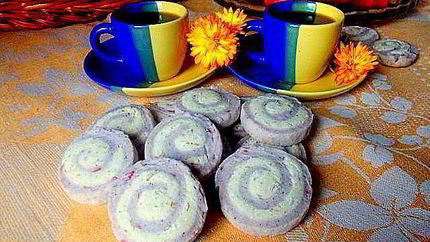 Печенье малиново-ореховое