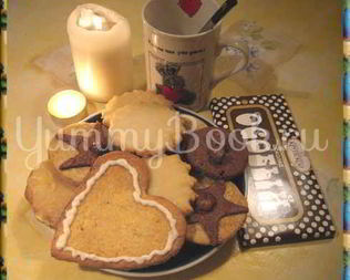 Печенье орехово-шоколадное и лимонное