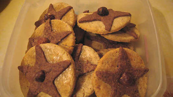 печенье орехово-шоколадное и лимонное