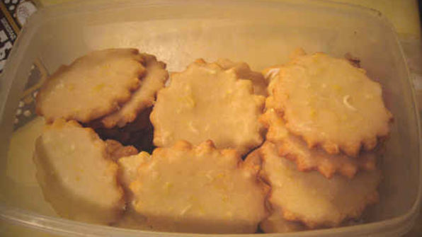 печенье орехово-шоколадное и лимонное