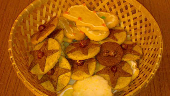 печенье орехово-шоколадное и лимонное