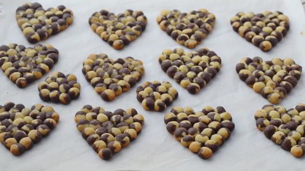 песочное печенье сердечки