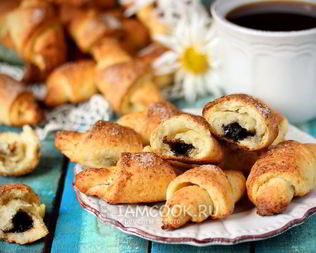 Рогалики из творожного теста