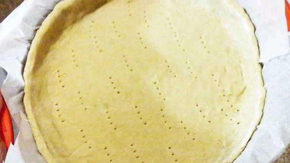 киш с фенхелем, цукини и луком