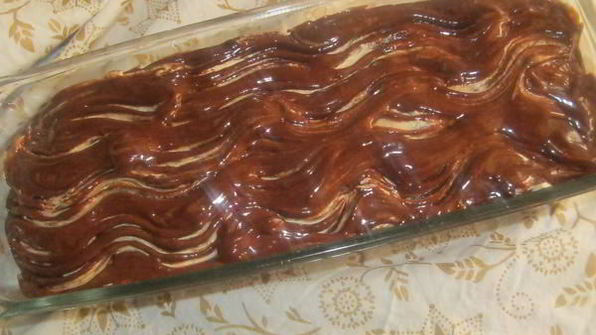 кокосовый пирог со сливочно-шоколадной глазурью