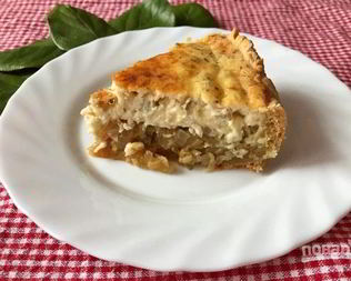 Луково-яблочный пирог