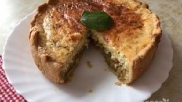 луково-яблочный пирог