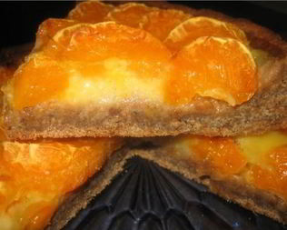 Мандариновый пирог с лимонным курдом