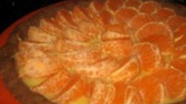 мандариновый пирог с лимонным курдом