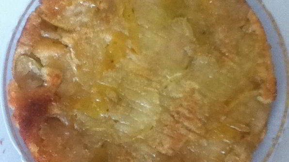 перевернутый яблочный пирог