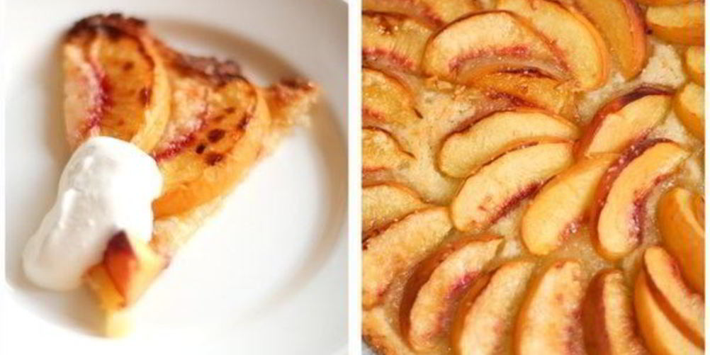 Рецепт персикового пирога из песочного теста