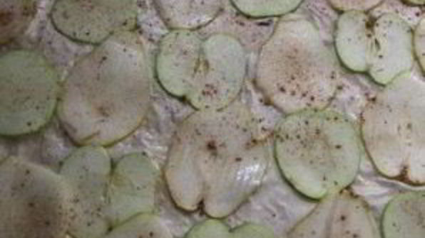 пирог из теста фило с яблоками и грушами