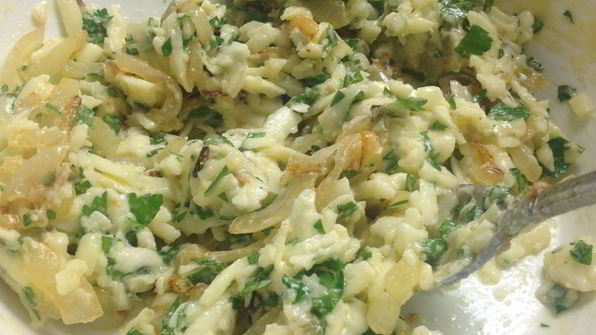 пирог из творожного теста с сыром