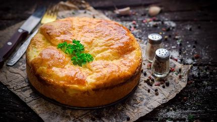 Пирог с куриной печенью