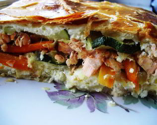 Пирог с лососем