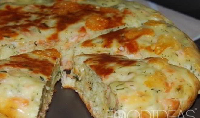 Пирог с семгой в мультиварке