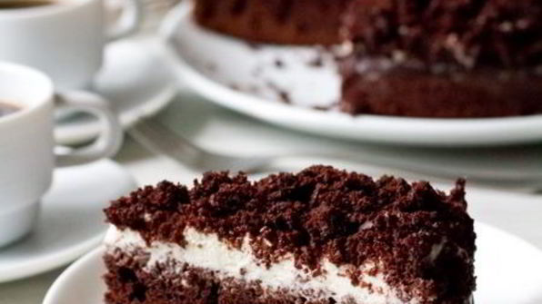шоколадно-кофейный пирог со сметанным кремом