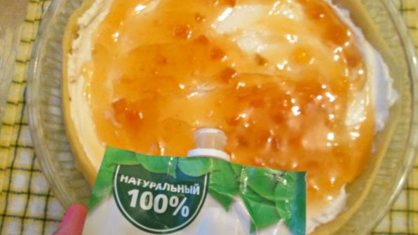 творожно-абрикосовый песочный пирог с абрикосовым джемом