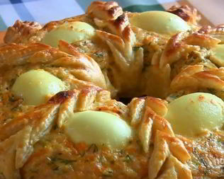 Закусочный пирог из курицы