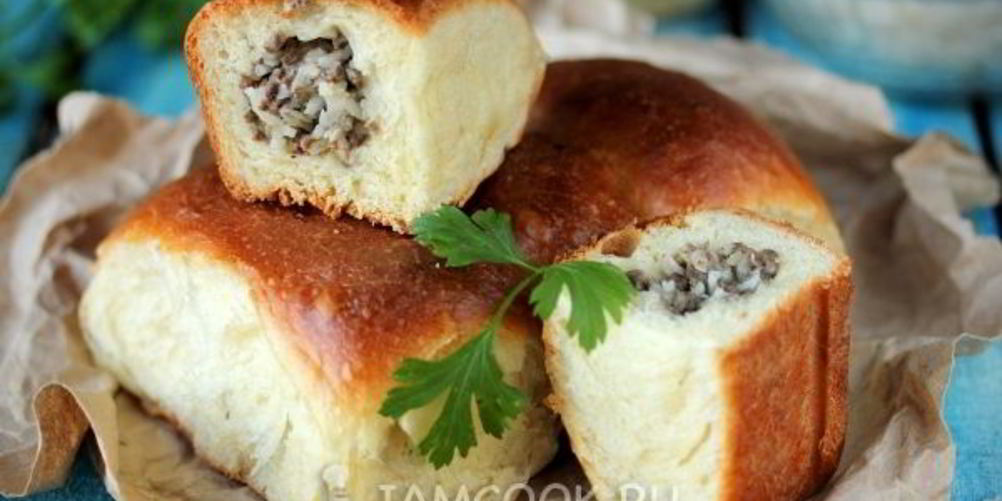 Рецепт пирожков печеных с легким и рисом