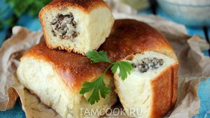 Пирожки печеные с легким и рисом