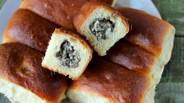 пирожки печеные с легким и рисом