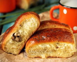 Пирожки с мясом в духовке