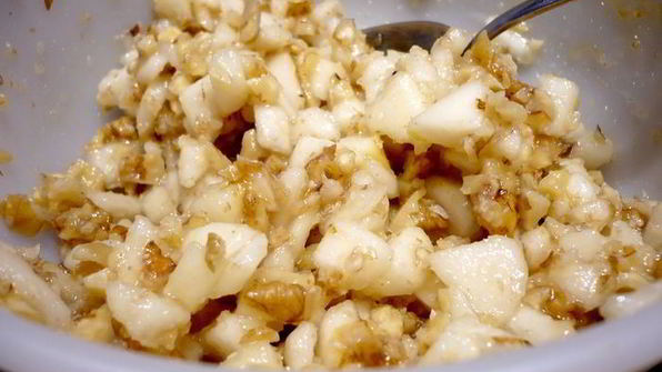 постные пирожки на кокосовом тесте с грушево-ореховой начинкой