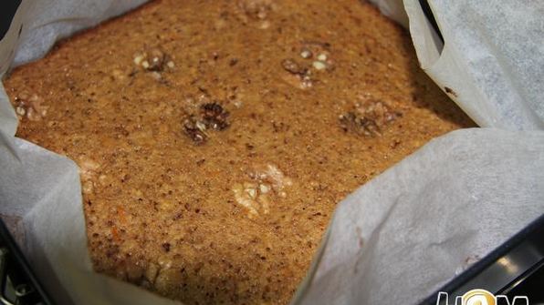 апельсиновый брауни с грецкими орехами