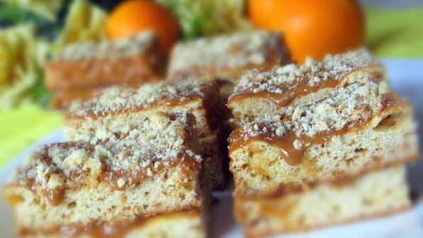 медово-апельсиновые пирожные со сгущенкой