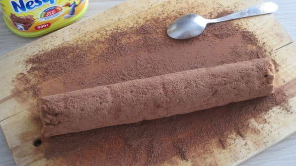 пирожное колбаска из печенья