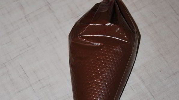 шоколадно-мятные пирожные с арахисовой пастой