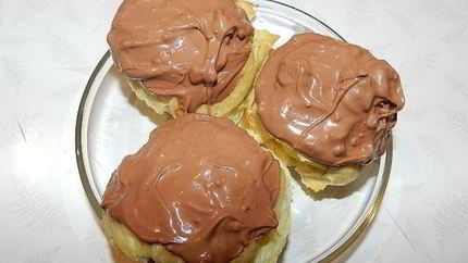 Заварное пирожное со сгущенкой