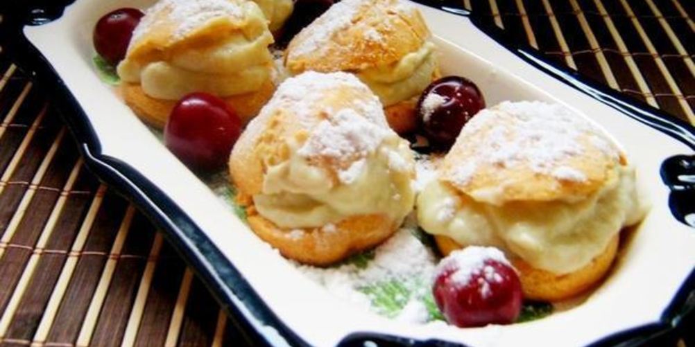 Рецепт заварных пирожных с кремом из баклажан