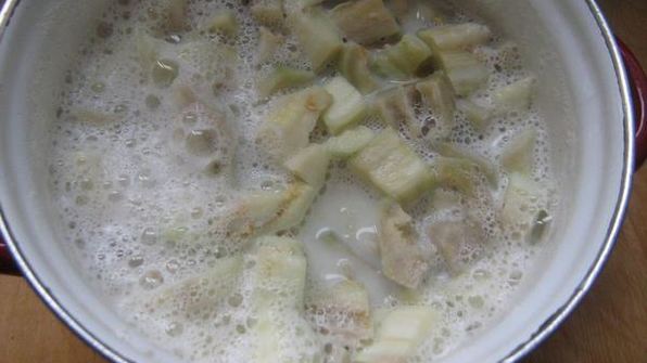 заварные пирожные с кремом из баклажан