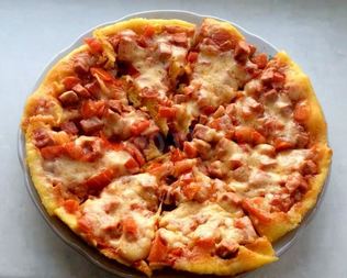 Пицца Минутка на сковороде быстрая и простая