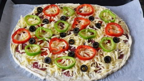 пицца на дрожжевом тесте в духовке