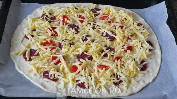 пицца на дрожжевом тесте в духовке