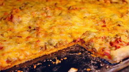 Пицца на кефирном тесте