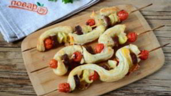 пицца на шпажках в духовке